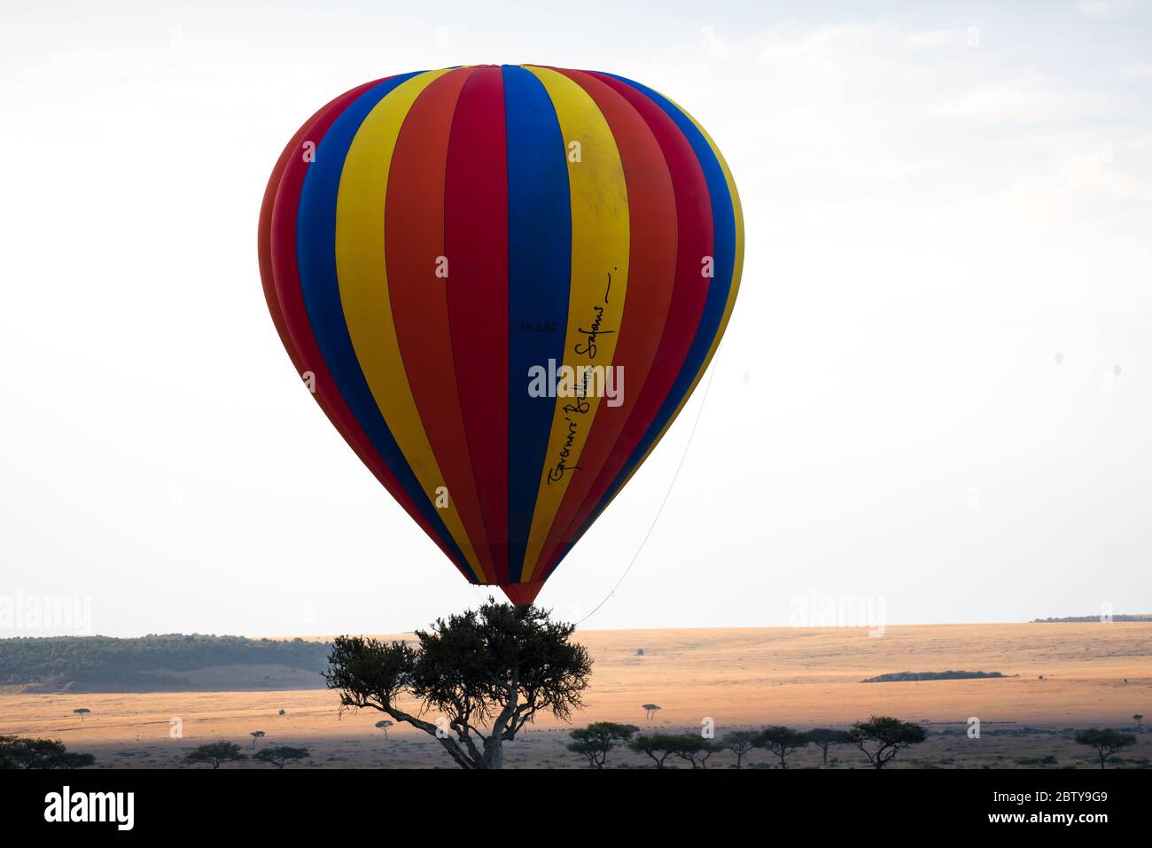 Safari en montgolfière au départ de Masai Mara ou de ballons à air chaud Banque D'Images