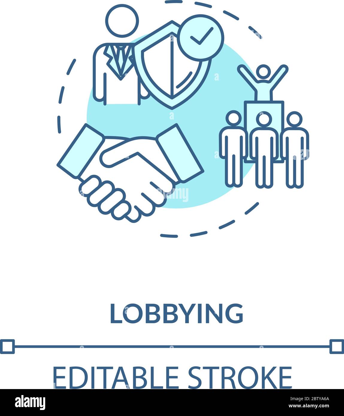 Icône de concept de lobbying Illustration de Vecteur