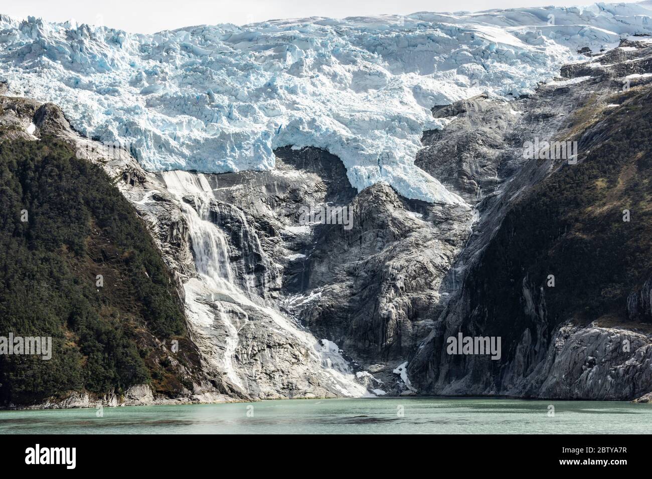 Glacier Romanche, canal Beagle (Glacier Alley), Tierra del Fuego, Chili, Amérique du Sud Banque D'Images