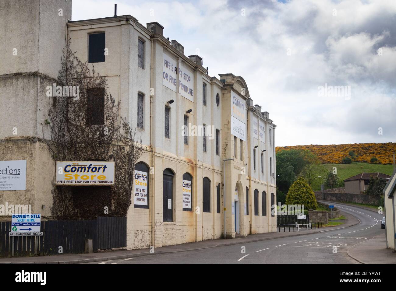 L'inversion des manoirs de base navale a été construite à l'origine pour abriter les ouvriers du chantier naval de Rosyth Banque D'Images
