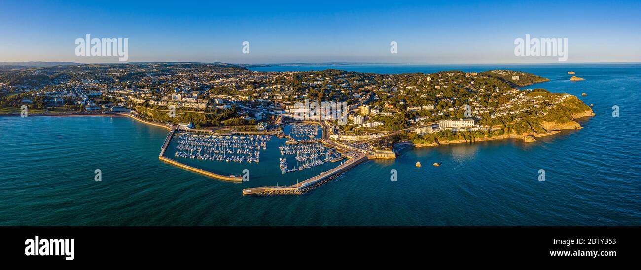 Torquay Town and Marina, Torbay, Devon, Angleterre, Royaume-Uni, Europe Banque D'Images