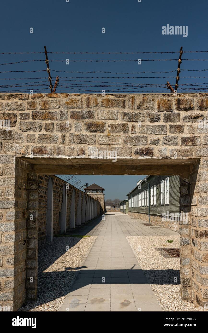 KZ Memorial mauthausen, Monument aux victimes dans le camp de concentration de la Nouvelle-Écosse, dans la 2ème Guerre mondiale Banque D'Images