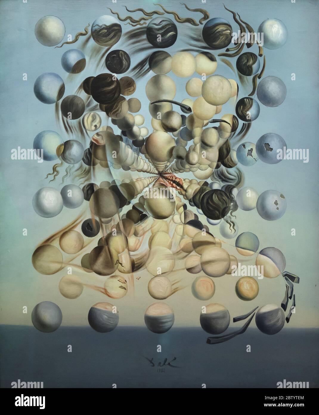 Peinture 'Galatea of the Spheres' par le peintre surréaliste espagnol Salvador Dalí (1952) exposée au Théâtre et musée Salvador Dalí de Figueres, Catalogne, Espagne. Banque D'Images