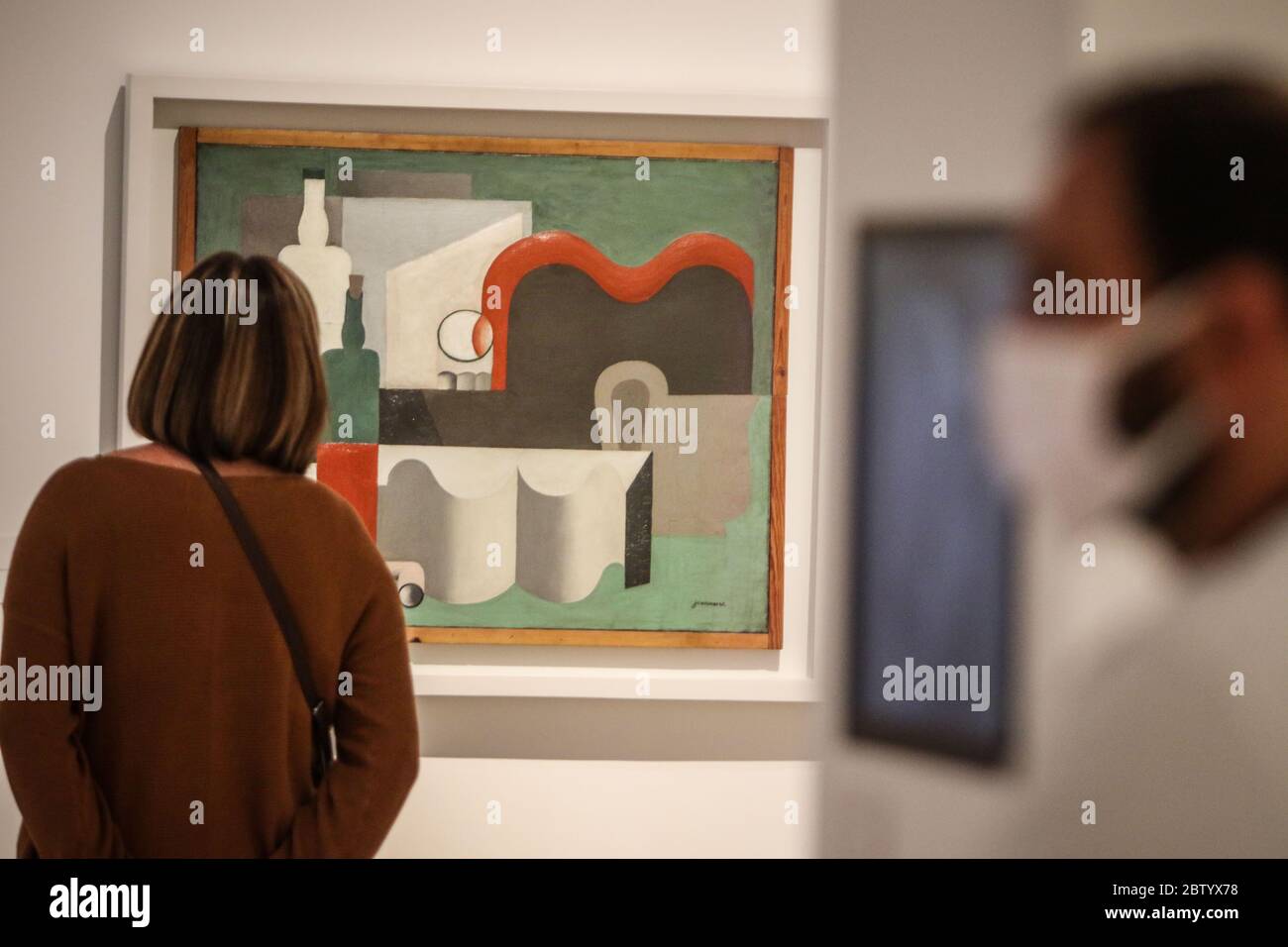 28 mai 2020 : 28 mai 2020 (Malaga) le Musée Picasso de Malaga a rouvert ses portes au public après 80 jours de fermeture et l'état d'alarme et de confinement en raison de la crise du coronavirus avec l'exposition ''généalogies d'Art'' d'artistes comme Pablo Picasso, Giacometi, Brancusi ou Mondrian crédit: Lorenzo Carnero/ZUMA Wire/Alay Live News Banque D'Images