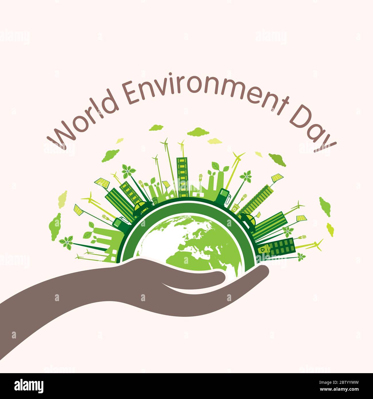 illustration vectorielle créative de la conception de la bannière de la journée mondiale de l'environnement Illustration de Vecteur