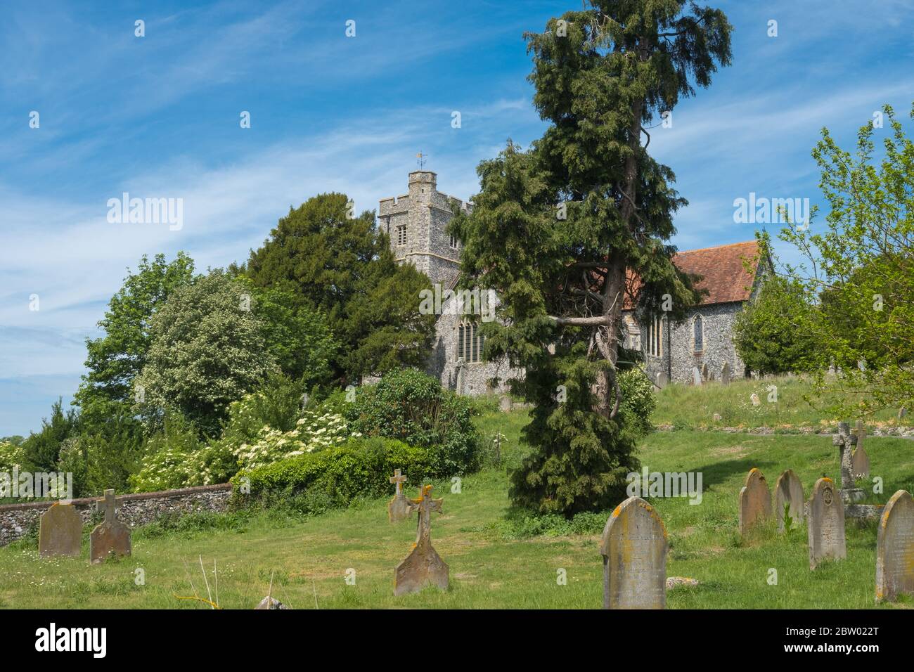 Église Saint-Pierre et Saint-Paul, rue South, Boughton-sous-Blean, Kent Banque D'Images