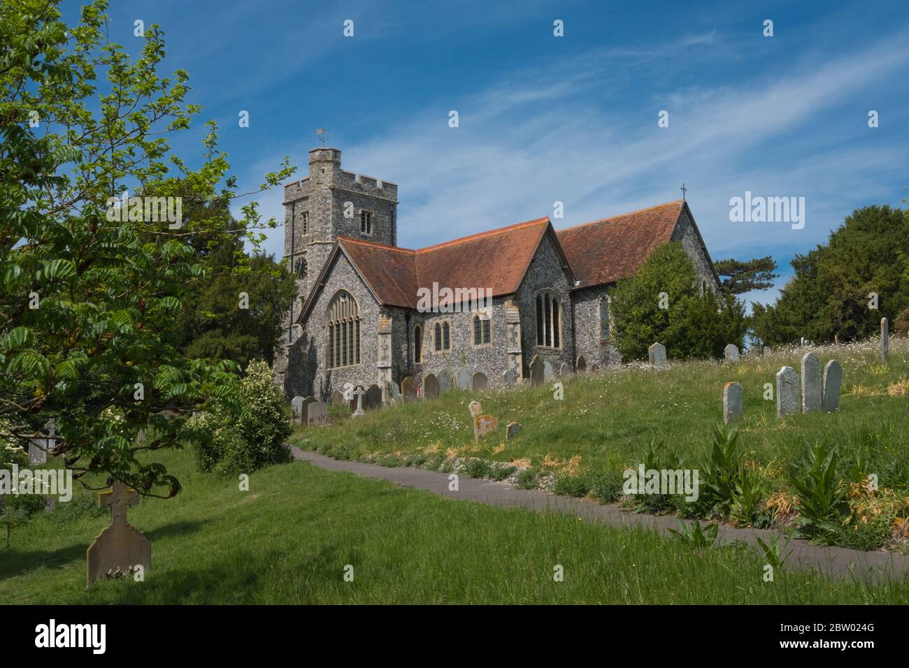 Église Saint-Pierre et Saint-Paul, rue South, Boughton-sous-Blean, Kent Banque D'Images