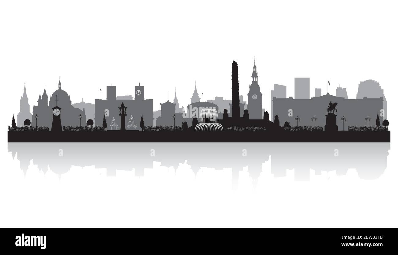 Illustration de la silhouette vectorielle de la ville d'Oslo en Norvège Illustration de Vecteur