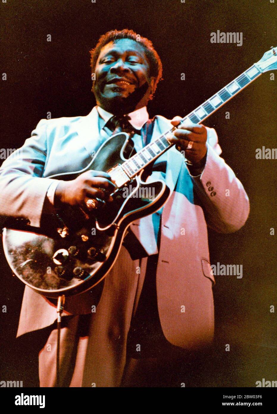 B. B. King se présente au Ritz de New York, le 1-24-1982. Photo de Michael Brito Banque D'Images