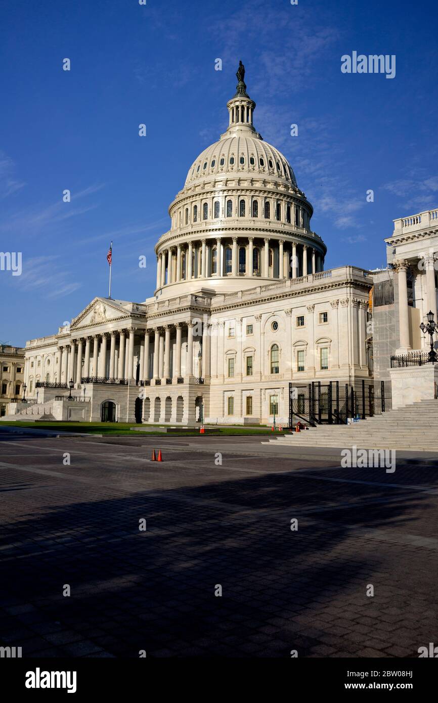 Le Capitole des États-Unis, First St se, Washington, DC 20004, États-Unis. Photographié en journée. Destination touristique américaine. Congrès des États-Unis Banque D'Images
