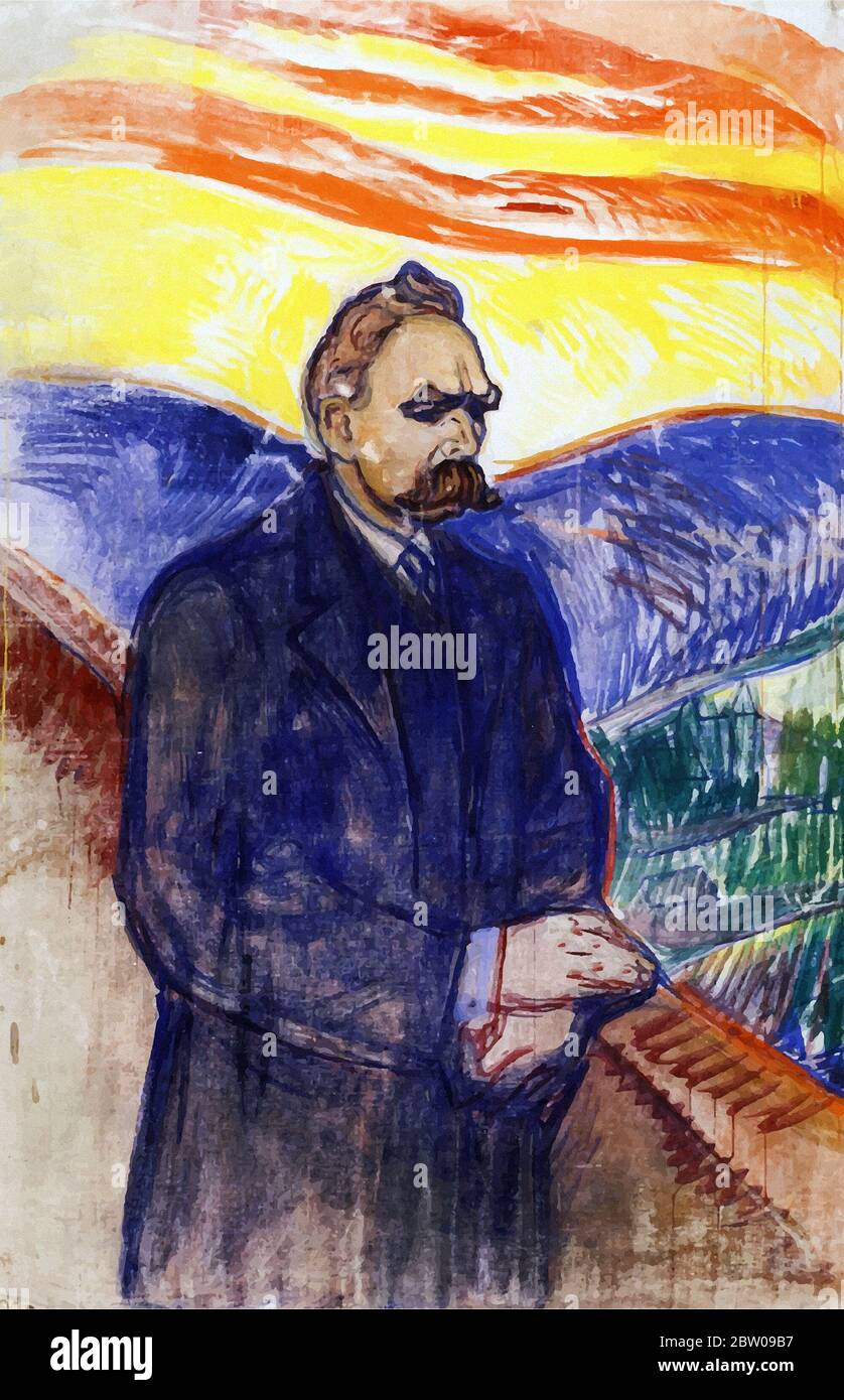 Numériquement modifié la Friedrich Nietzsche par Edvard Munch 1906. The Munch Museum à Oslo, Norvège Banque D'Images