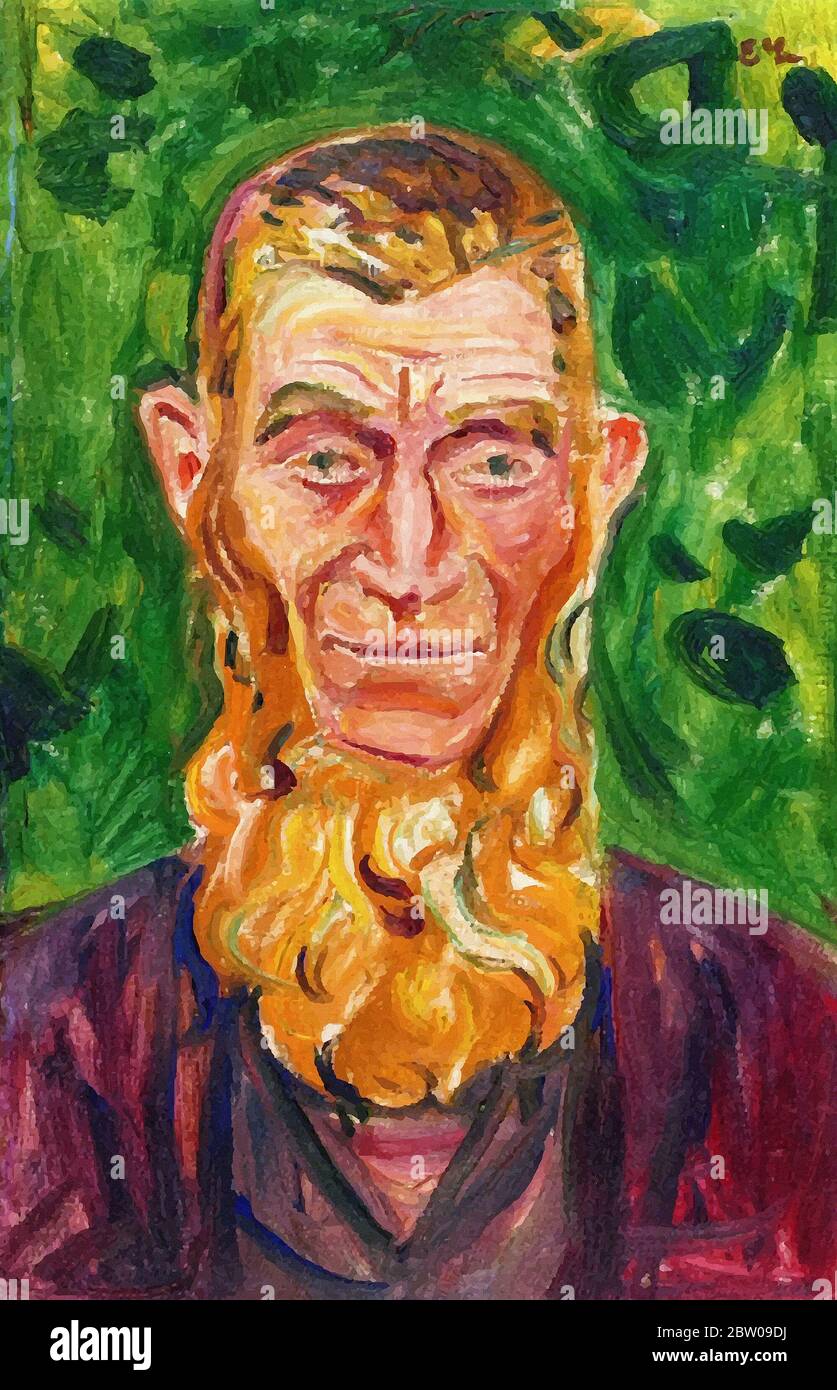 Numériquement modifié l'homme original par Edvard Munch 1905. Le Musée Munch à Oslo, Norvège Banque D'Images