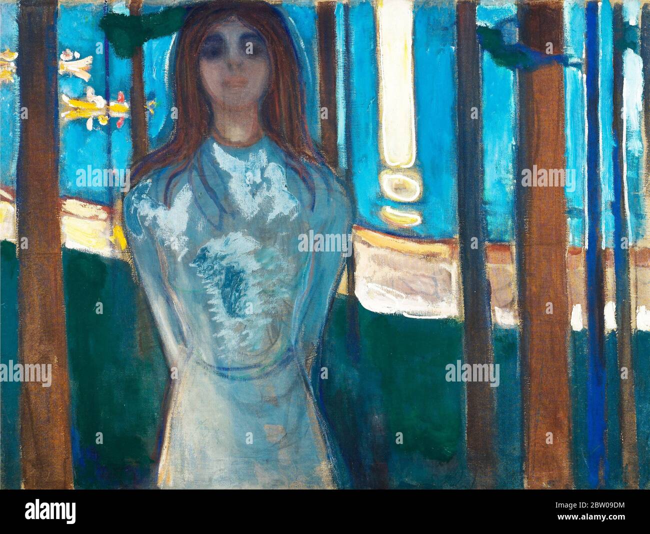 La nuit d'été (variante) par Edvard Munch 1896. Le Musée Munch à Oslo, Norvège Banque D'Images