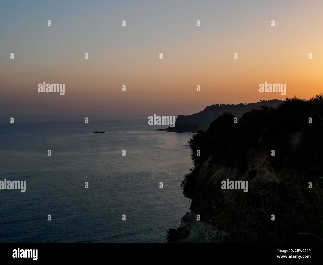 vue sur la côte sicilienne depuis la scala dei turchi Banque D'Images