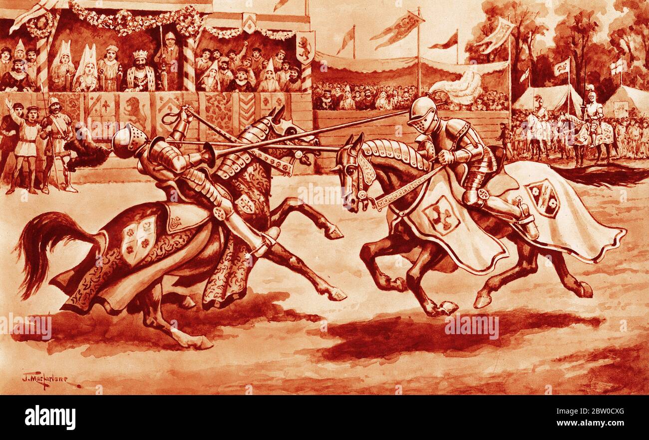Illustration Des Chevaliers Jouant A Un Tournoi Au Moyen Age A Partir D Un Ensemble D Affiches Scolaires Utilisees Pour Les Etudes Sociales C 1930 Photo Stock Alamy Illustration Des Chevaliers Jouant A Un Tournoi Au Moyen Age A Partir D Un Ensemble D Affiches Scolaires Utilisees Pour Les Etudes Sociales C 1930 Photo Stock Alamy