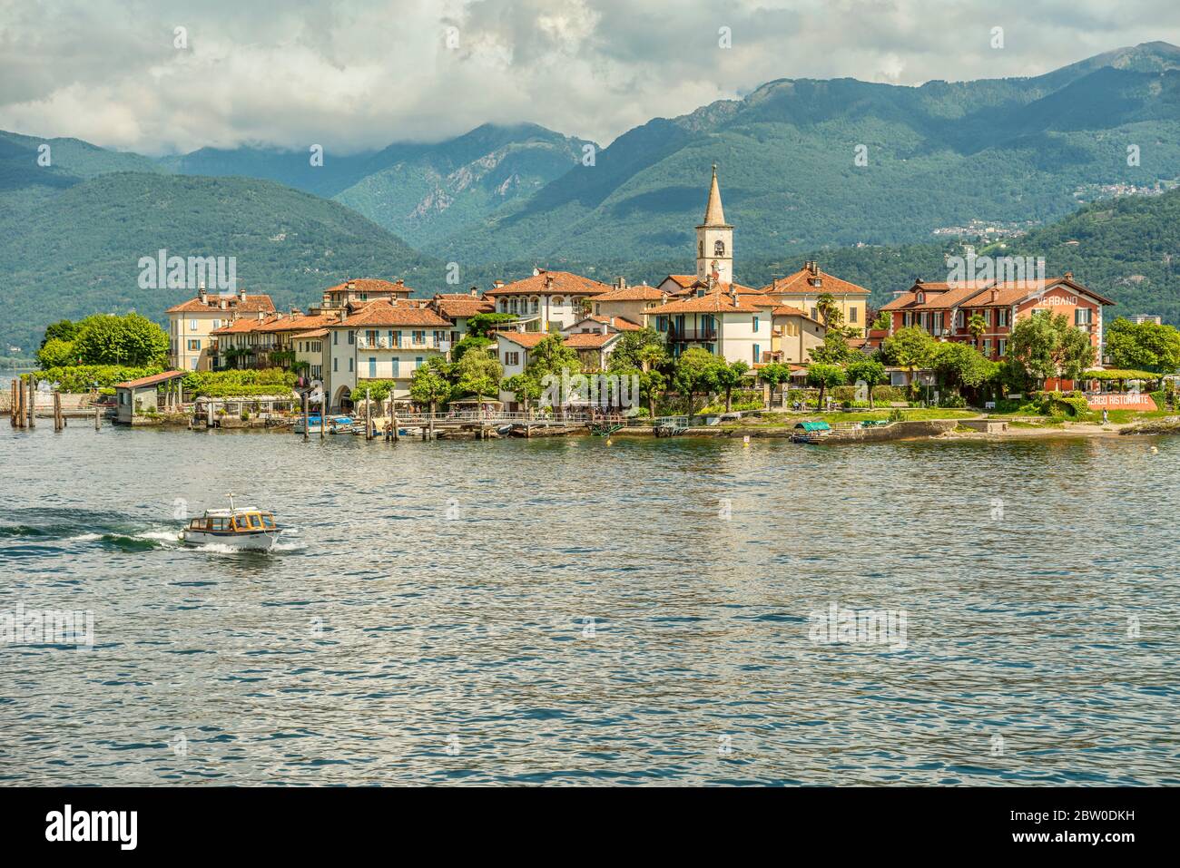 Isola dei Pescatori au Lago Maggiore, vu du lac, Piermont, Italie Banque D'Images