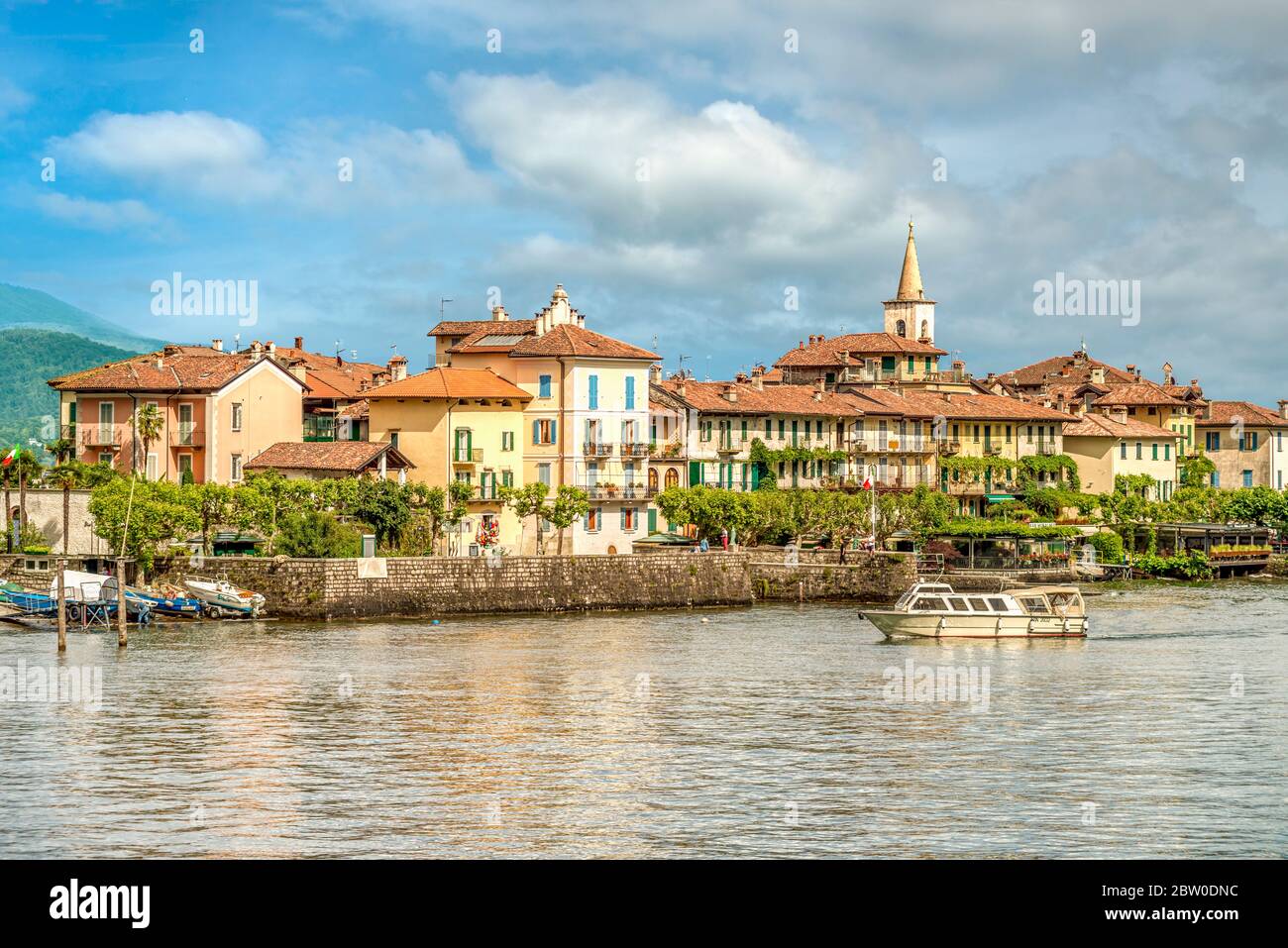 Isola dei Pescatori au Lago Maggiore, vu du lac, Piermont, Italie Banque D'Images