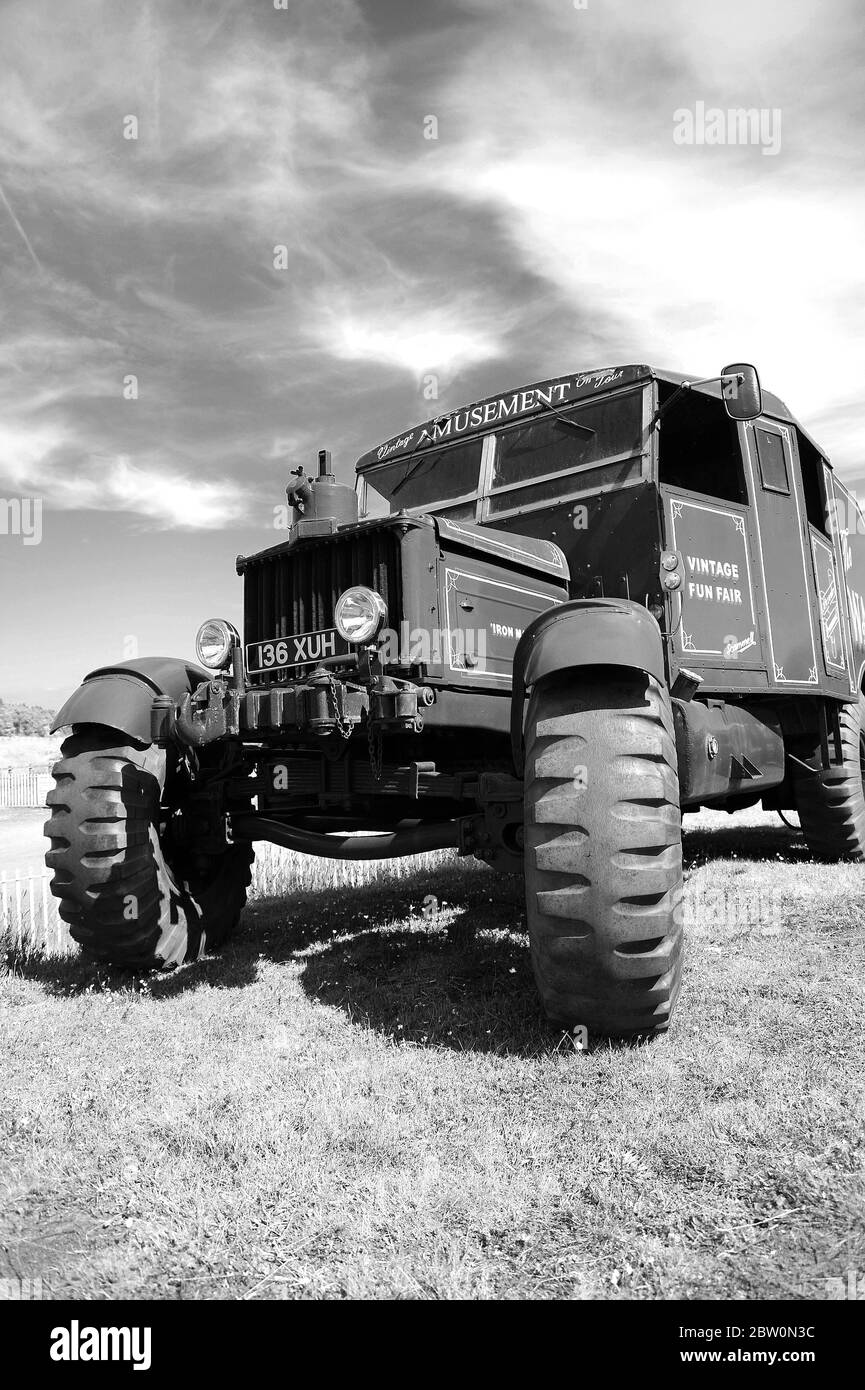 Véhicule routier aux Fat Sidings, Pontypool et Blaenavon Railway. Banque D'Images