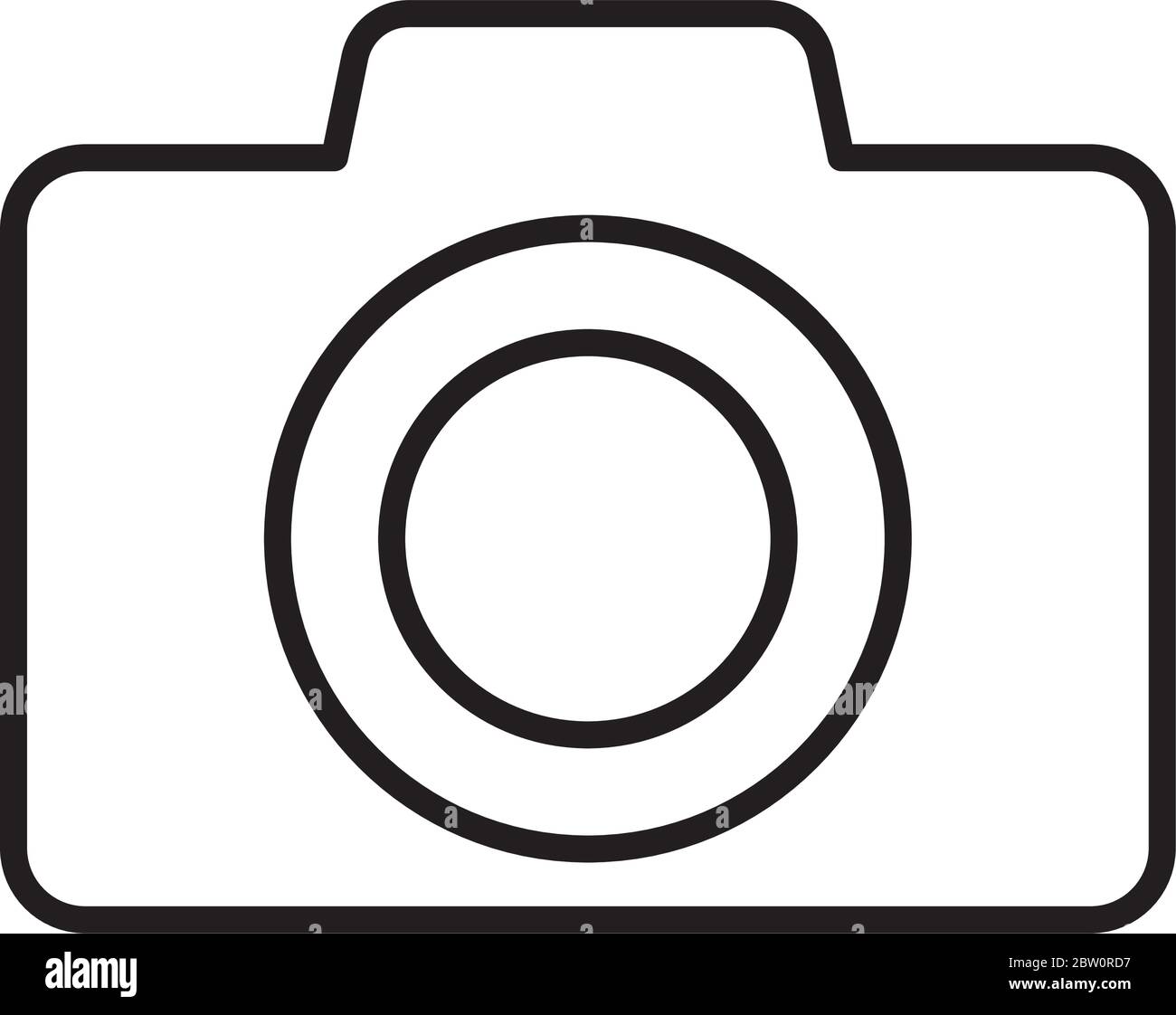 icône de style de ligne d'appareil photo photographique Illustration de Vecteur