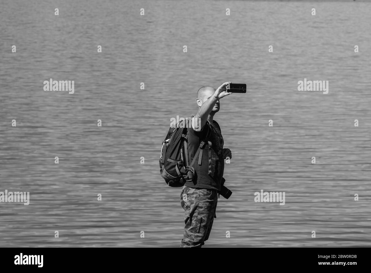 Ushuaia, ville à la fin du monde, Argentine. C'est l'endroit est plein de montagnes, de rivières et de neige tout autour. Banque D'Images