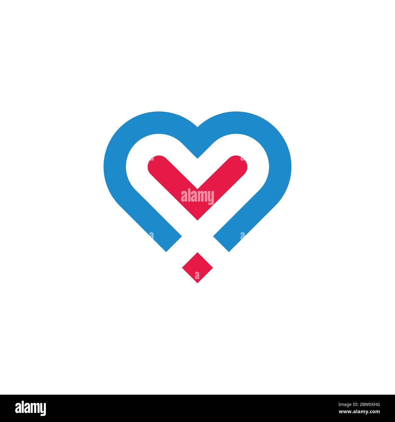 amour coeur coloré médical décoration logo vecteur Illustration de Vecteur