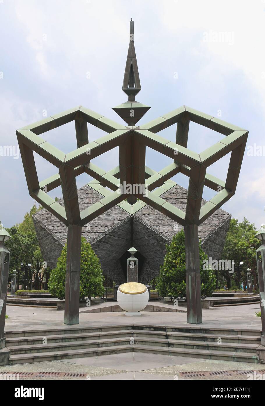 Une sculpture dans le parc mémorial de la paix de 228. Taipei, Taïwan Banque D'Images