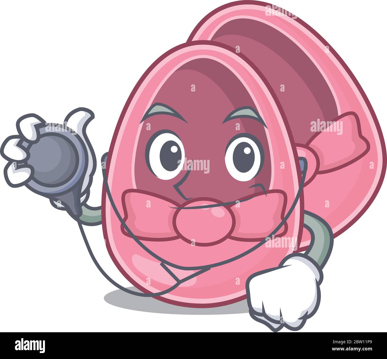 Smiley Medecin Personnage De Dessin Anime De Chaussures De Fille De Bebe Avec Des Outils Image Vectorielle Stock Alamy
