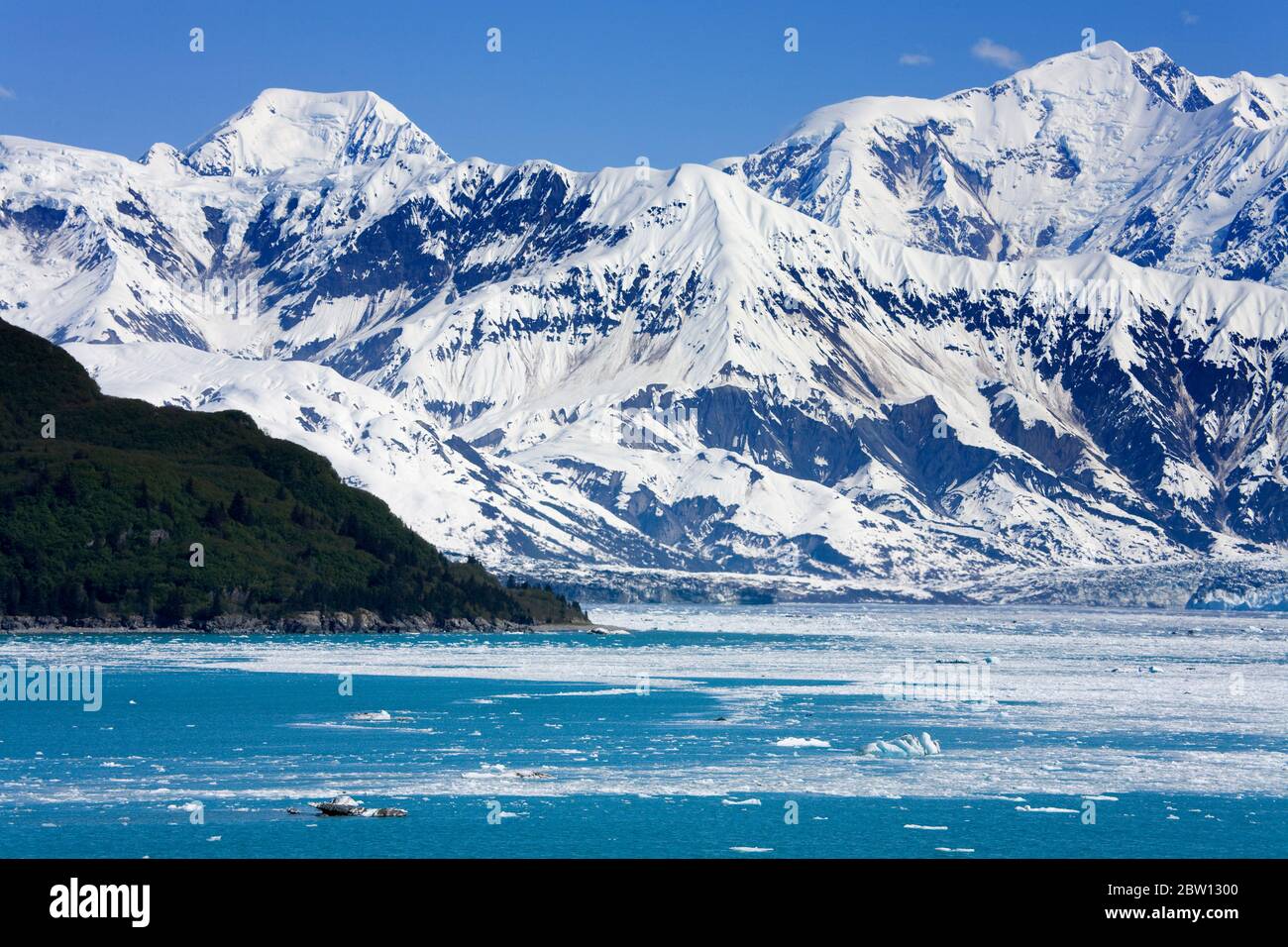 Glacier Hubbard, baie de Yakutat, golfe de l'Alaska, sud-est de l'Alaska, États-Unis, Amérique du Nord Banque D'Images