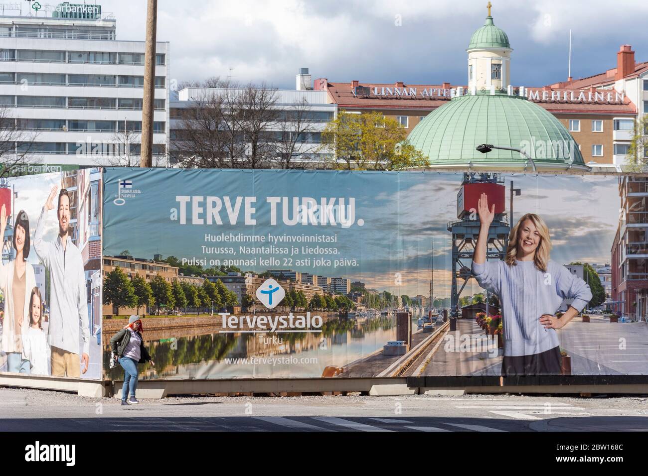 La place du marché de Turku est en cours de rénovation à Turku en Finlande Banque D'Images