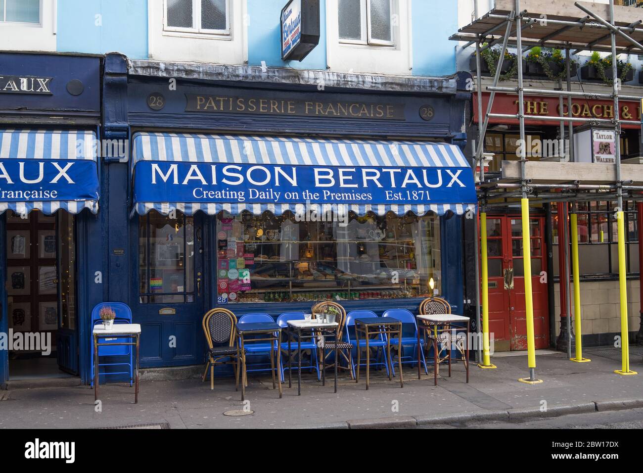 Maison Bertaux pâtisserie française, boulangerie française à Soho. Londres Banque D'Images