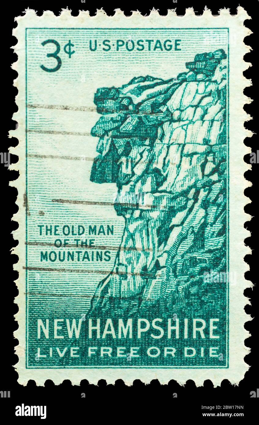 Un timbre de poste de 1935 US. Le vieil homme des montagnes. Banque D'Images