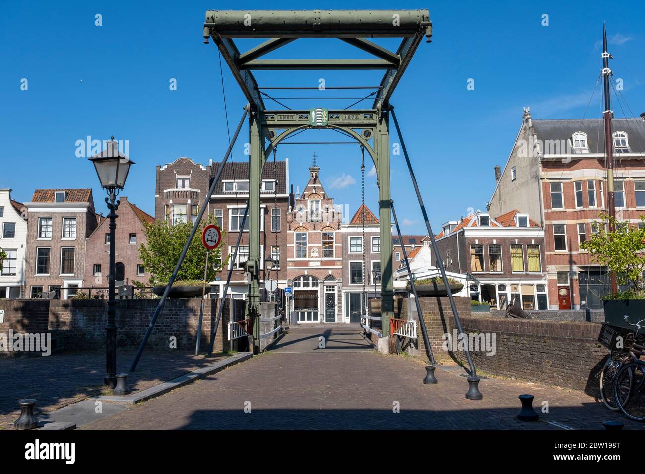Le quartier historique de Delfshaven à Rotterdam, aux pays-Bas. Banque D'Images