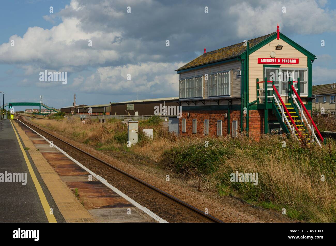 Pensan, Abergele, Royaume-Uni: 19 août 2019: La gare d'Abergele et de Pensan se trouve sur la ligne principale entre Chester et Holyhead. Banque D'Images