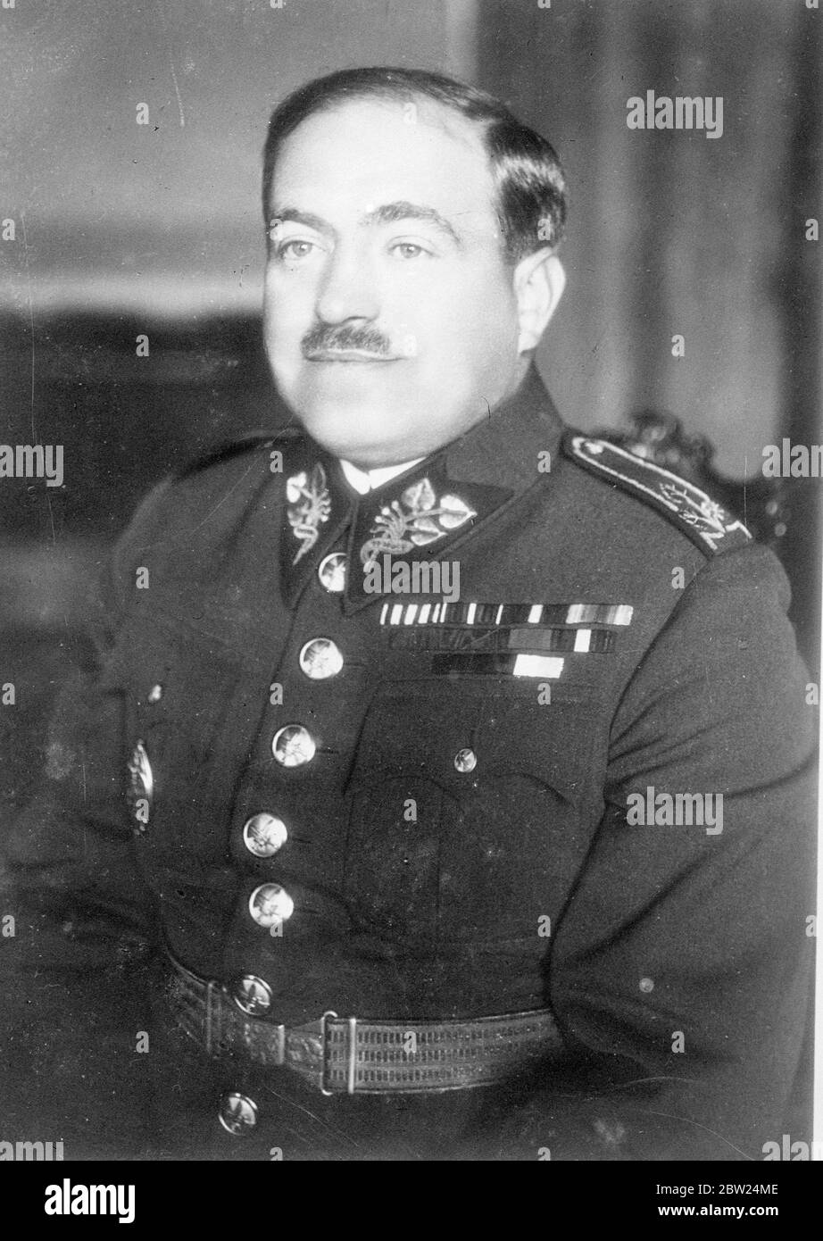 Général Louis Krejci, général de l'armée tchécoslovaque et légionnaire de la première Guerre mondiale . Septembre 1938 Banque D'Images