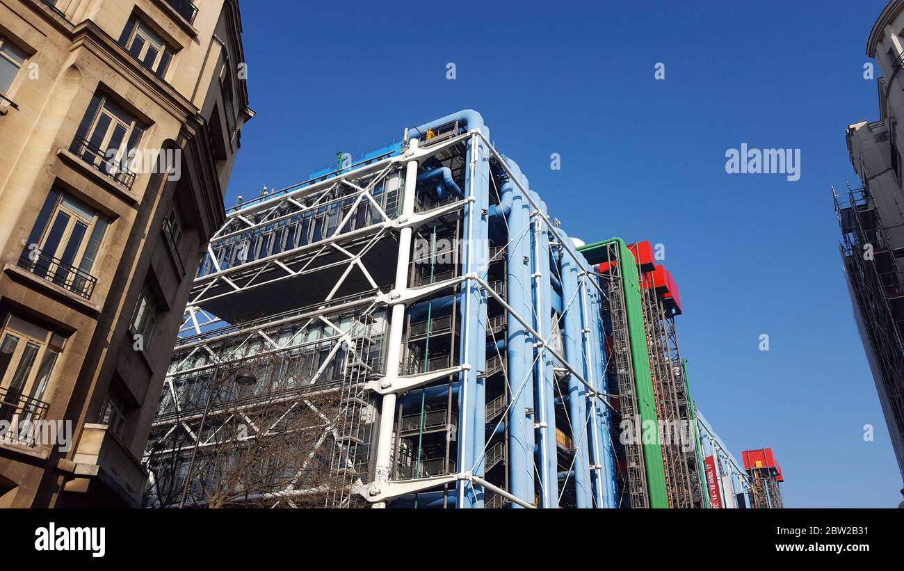 Centre Georges Pompidou, Beaubourg, Ile de France, Paris, France Banque D'Images