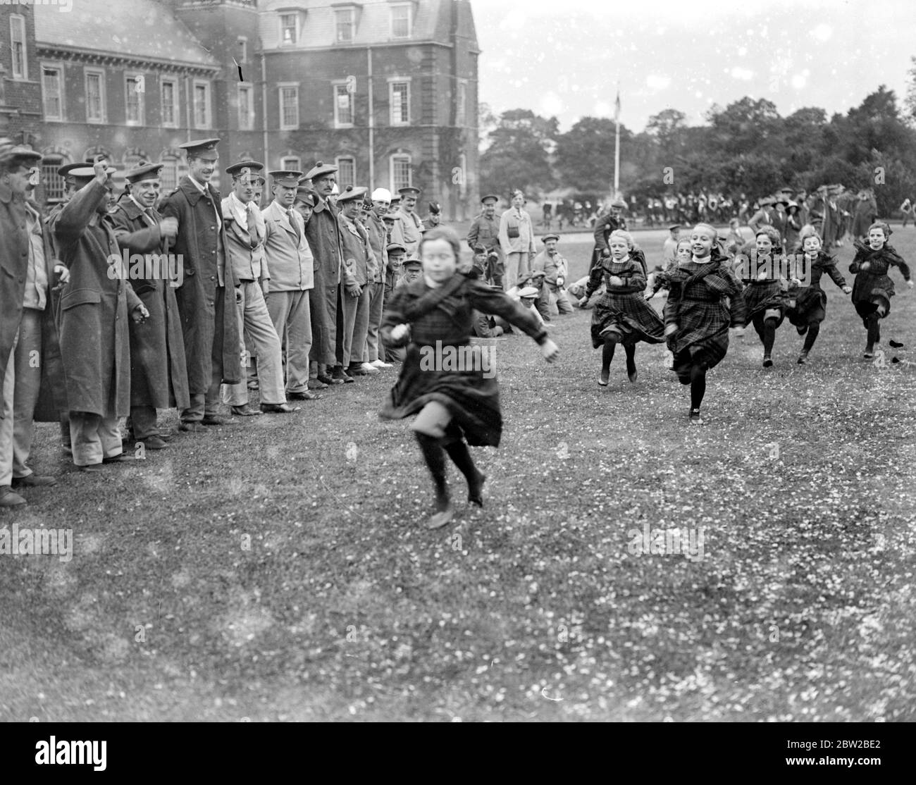 Des soldats écossais blessés ont été divertis à l'école royale de Caledonian, à Bushey. 1914 - 1918 Banque D'Images