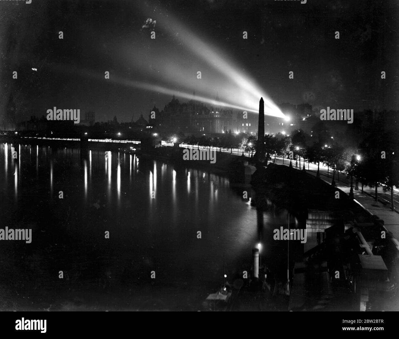 Remblai de nuit , Londres , Angleterre . 1914 - 1918 Banque D'Images
