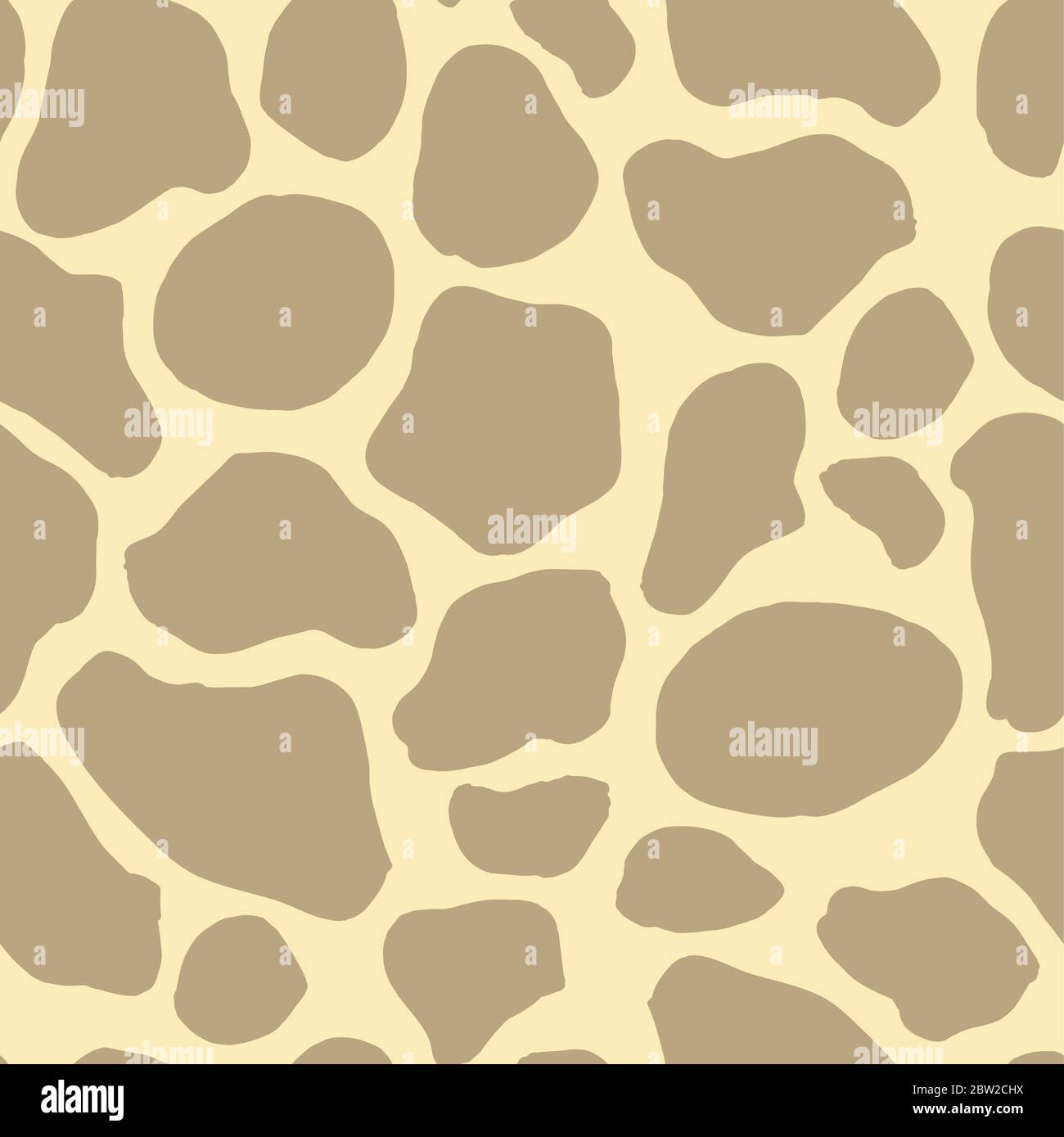 Fond à motif Safari, imprimé girafe sur la peau d'un animal, motif vectoriel sans couture. Safari africain résumé animal peau modèle avec des taches sur fond beige clair, savane décoration textile Illustration de Vecteur