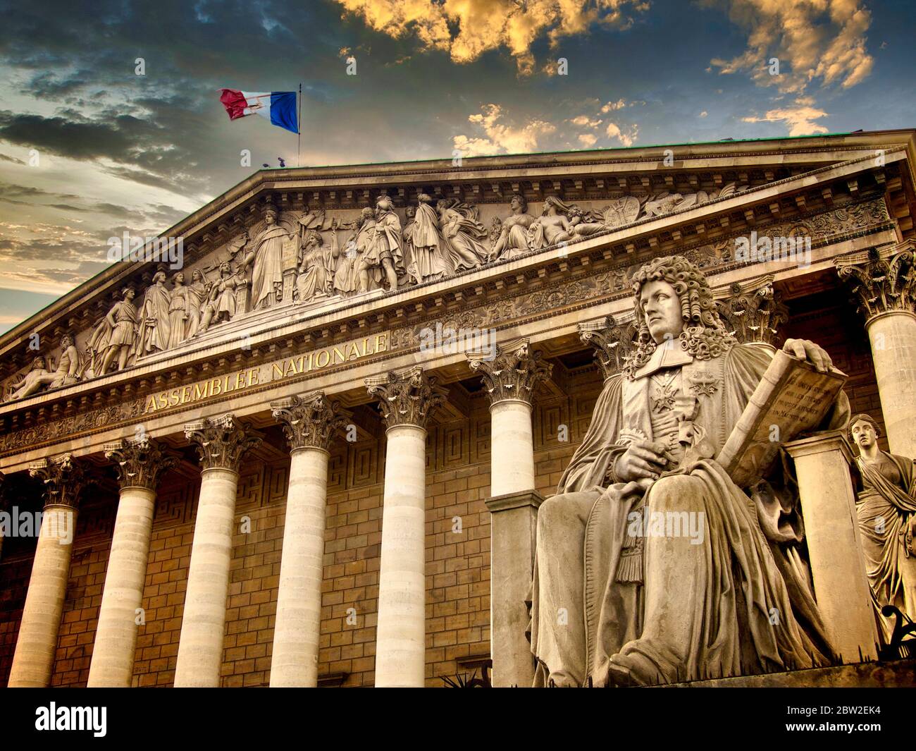 Palais Bourbon, Assemblée nationale, Paris, Ile-de-France, France Banque D'Images