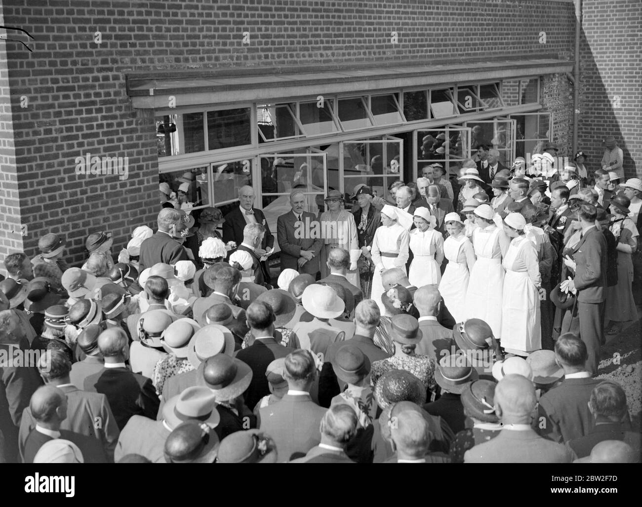 Lord Hanworth ouvre la nouvelle aile de l'hôpital d'Eltham. 1934 Banque D'Images