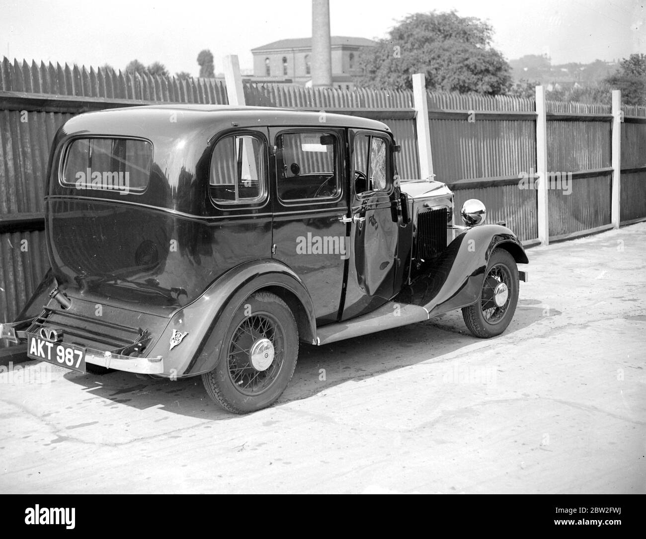 N.F.M assurance, voiture smash. 1934 Banque D'Images