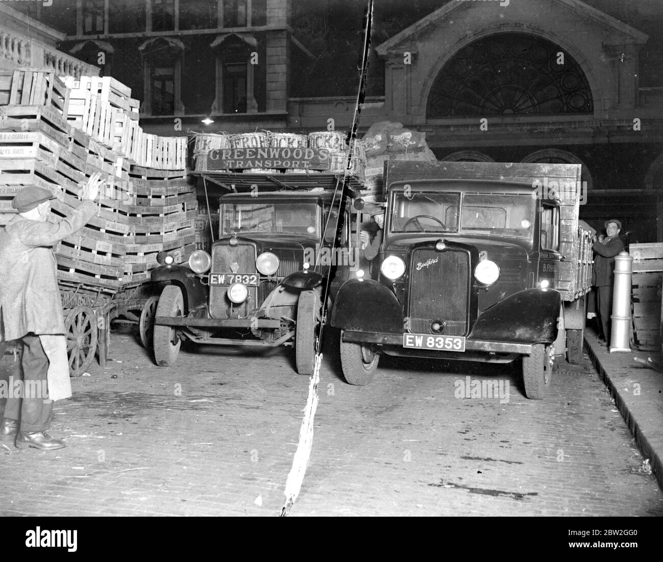 Bedford série de nuit. Covent Garden, Londres. 1934 Banque D'Images