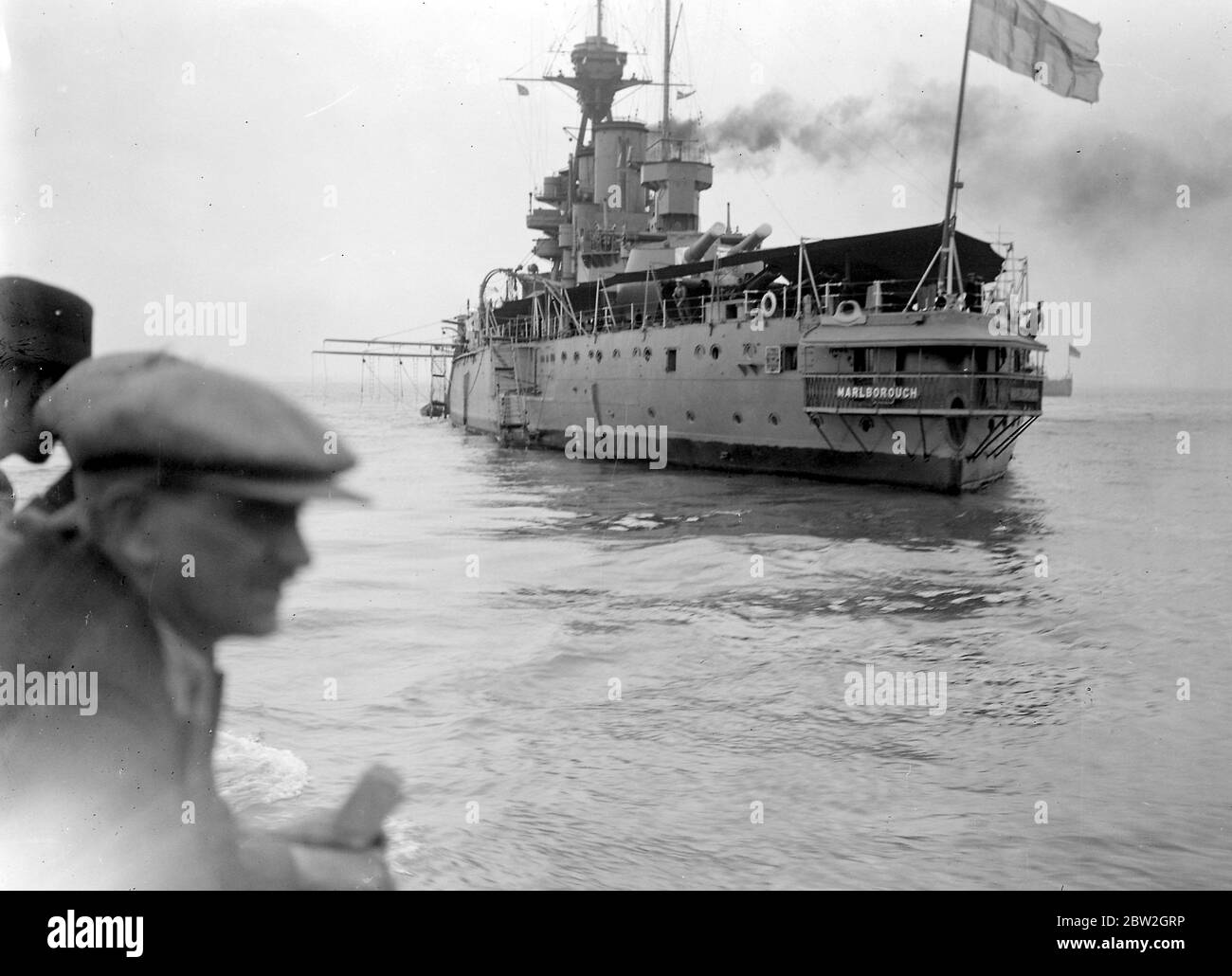 HMS Marlborough un navire de la classe Iron Duke. Banque D'Images