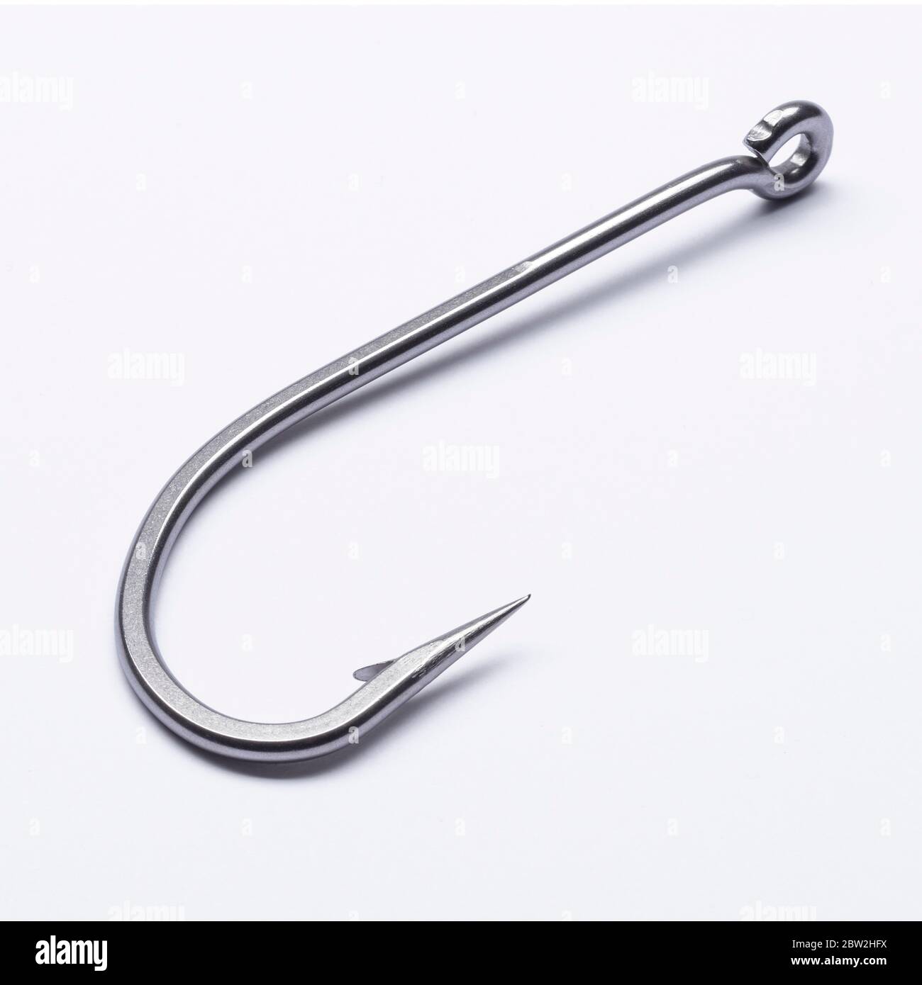 Gros plan d'un gros crochet de pêche en métal Banque D'Images