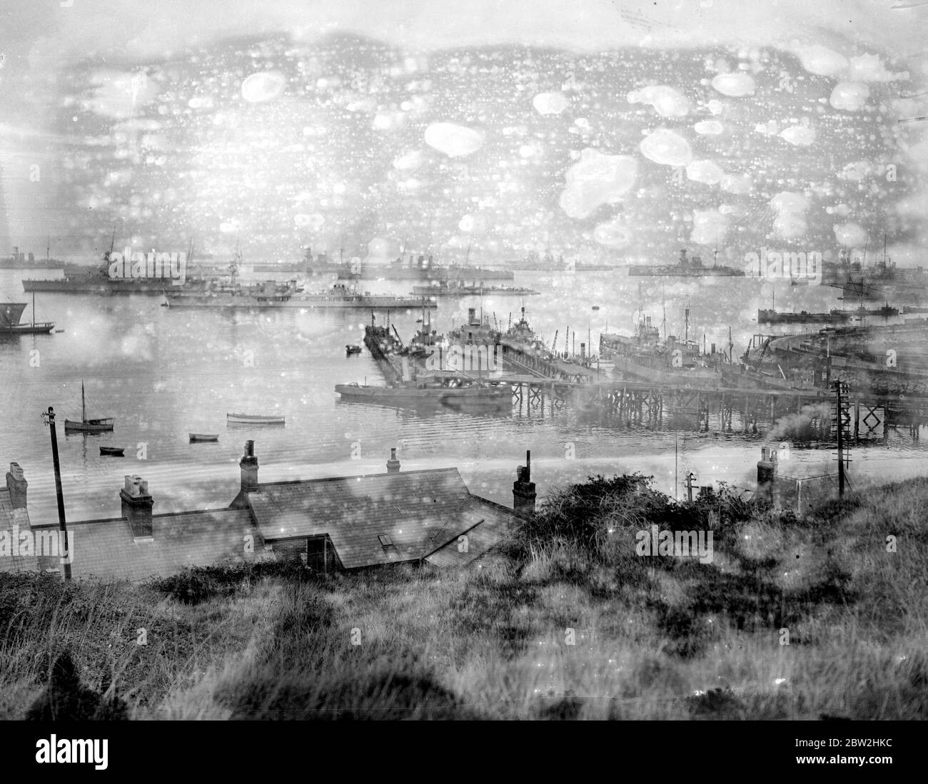 La flotte de l'Atlantique s'assemble dans le port de Portland pour préparer la visite des premiers ministres du Dominion. 31 octobre 1930 Banque D'Images