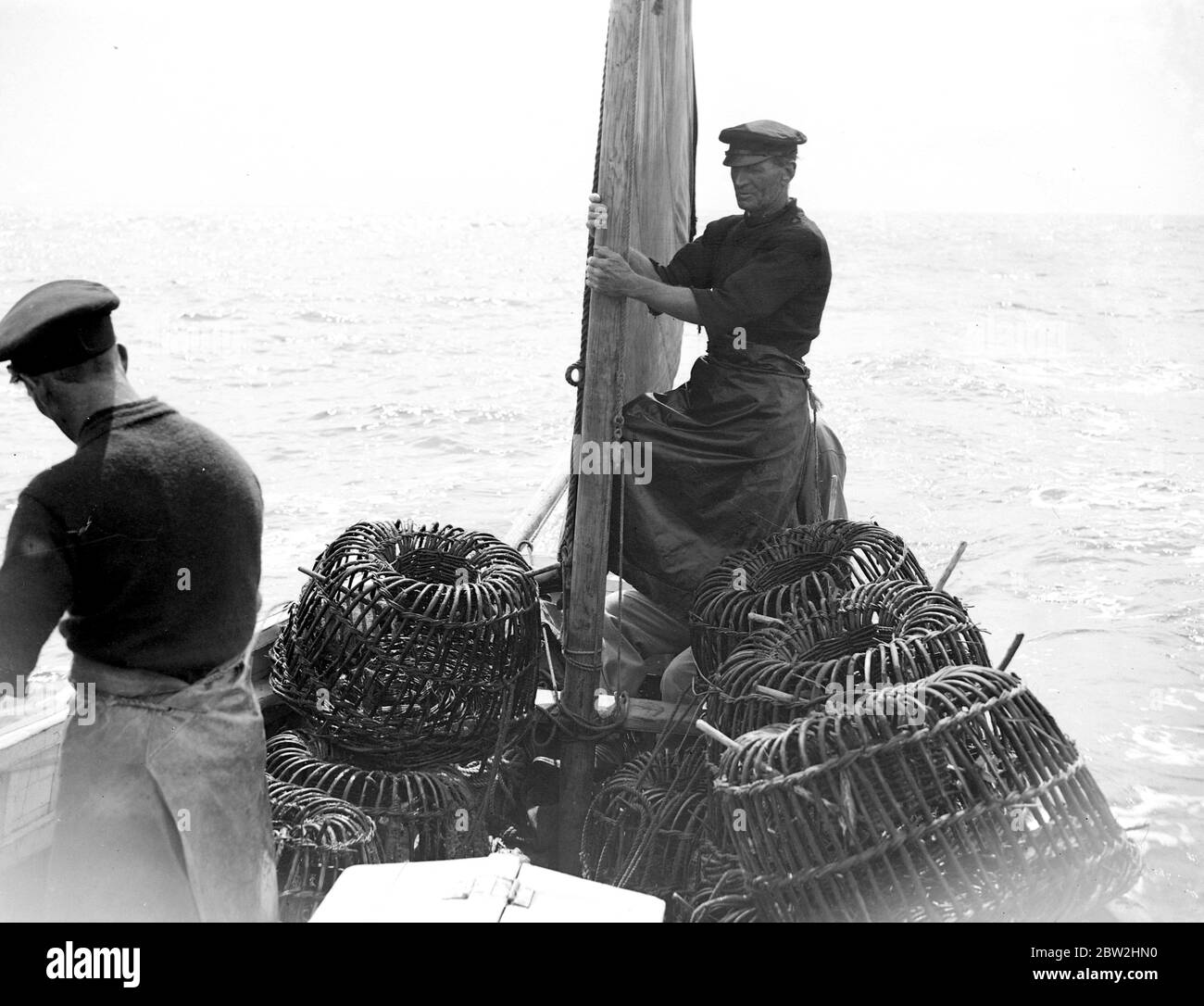 Pêche au crabe. 1933 Banque D'Images