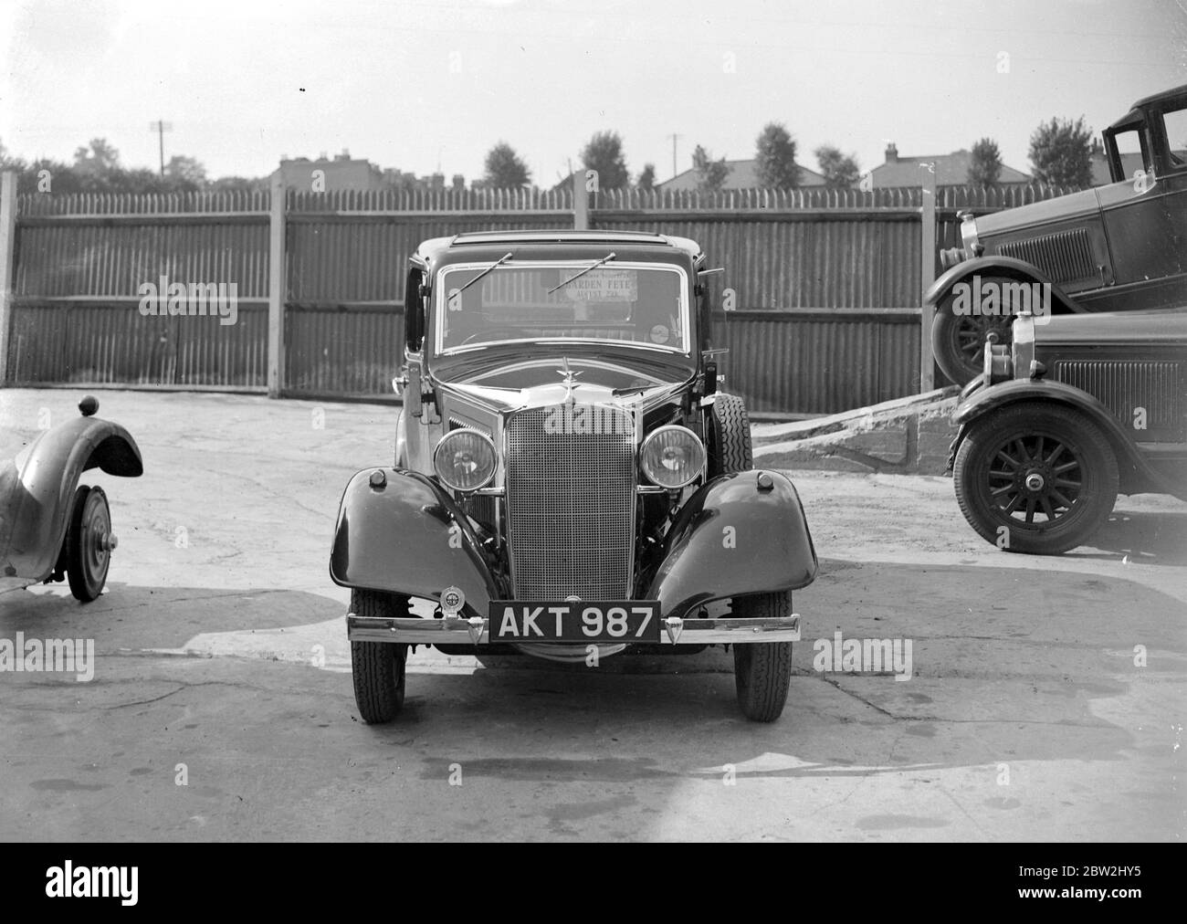 N.F.M assurance, voiture smash. 1934 Banque D'Images