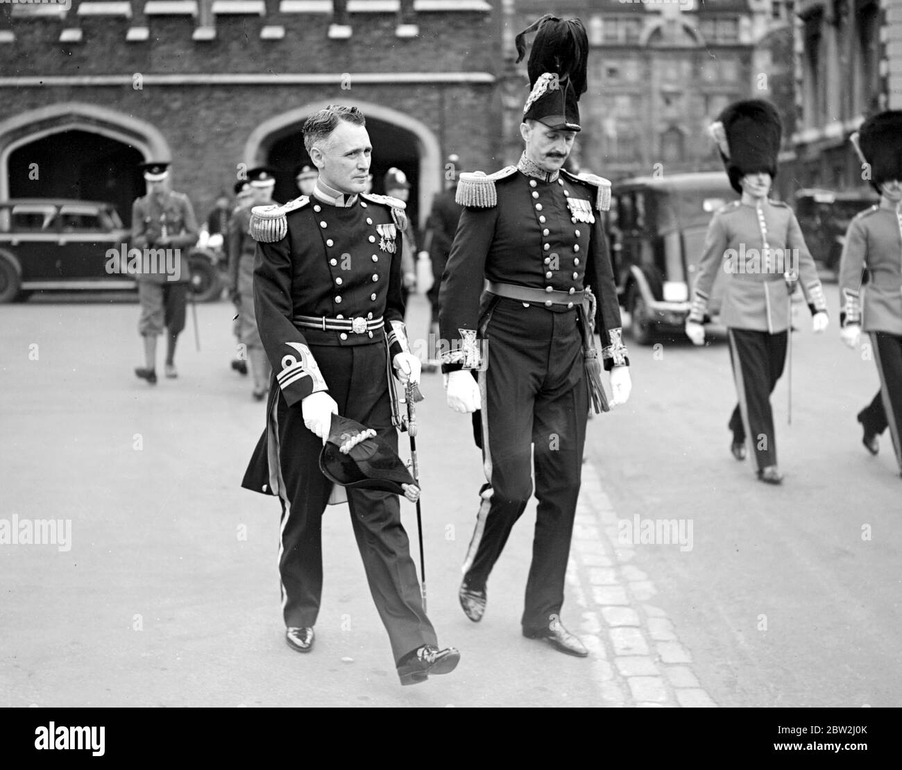 Levee au Palais St James , et R M Prior RN et Capt Archibald Ramsay MP 18 juillet 1939 Banque D'Images