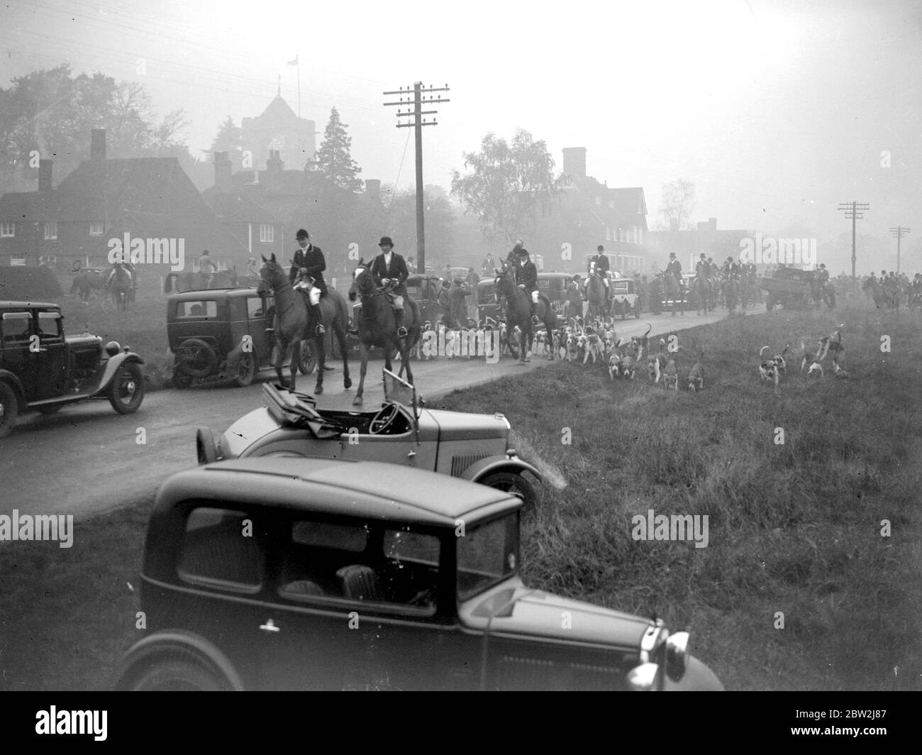 Début de la chasse. 1933 Banque D'Images