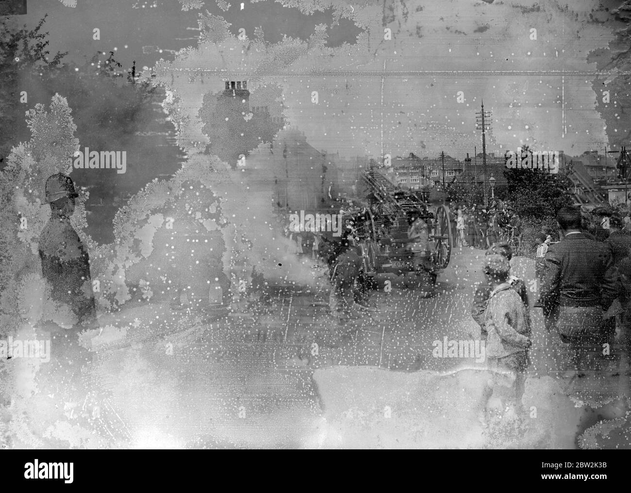 Combinaison de cycles moteurs, feu Chislehurst, Kent. 1934 Banque D'Images